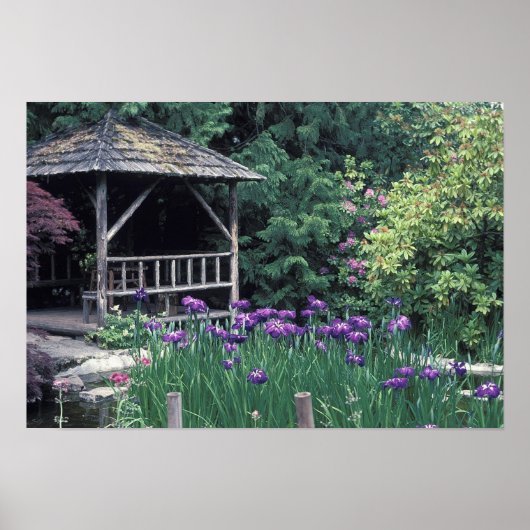 Houten paviljoen in de Sunken Garden in Poster (Voorkant)