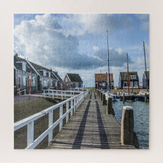 Houten pier in Marken, Nederland Legpuzzel (Verticaal)