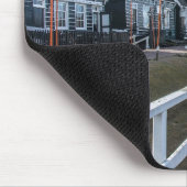 Houten pier in Marken, Nederland Muismat (Hoek)