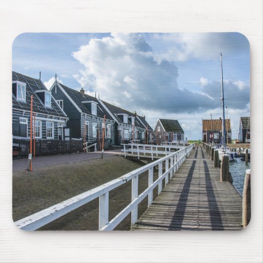 Houten pier in Marken, Nederland Muismat (Voorkant)