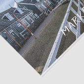 Houten pier in Marken, Nederland Tissuepapier (Detail)