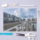 Houten pier in Marken, Nederland Tissuepapier (Craft)