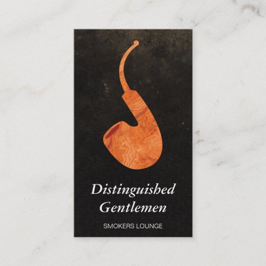 Houten pijp 2 | Traditioneel Visitekaartje (Voorkant)