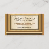 Houten Plank Boekenwinkel Boekenwinkel Visitekaart Visitekaartje (Achterkant)