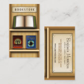 Houten Plank Boekenwinkel Boekenwinkel Visitekaart Visitekaartje (Voorkant / Achterkant)