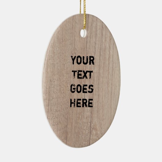 Houten Plank Bord Uitzicht Vervuild Tekst Sjabloon Keramisch Ornament (Rechts)