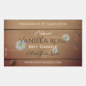 Houten plank Productverpakking Etiket Daisy Flower (Voorkant)