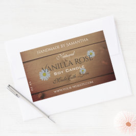 Houten plank Productverpakking Etiket Daisy Flower