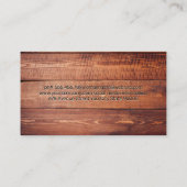 Houten planken | Chef-Pet Visitekaartje (Achterkant)