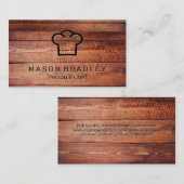 Houten planken | Chef-Pet Visitekaartje (Voorkant / Achterkant)