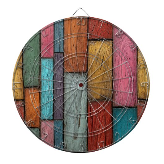 Houten Planken Dartbord (Voorkant)