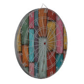 Houten Planken Dartbord (Voorkant Links)