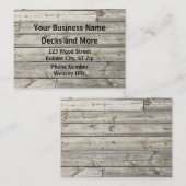 Houten Planken Dek Sjabloon Visitekaartjes (Voorkant / Achterkant)