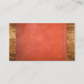 Houten planken, dubbelgelaatstextiel visitekaartje (Achterkant)