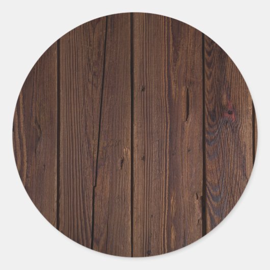 Houten planken Houten muurtextuur Ronde Sticker (Voorkant)