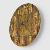 Houten planken houten paneel effect klok (Hoek)