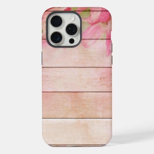 houten planken iPhone hoesje (Achterkant)