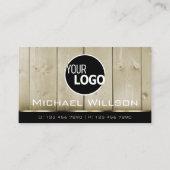 Houten planken Licht Bruin Hout Graan Kijk en Logo Visitekaartje (Voorkant)