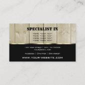 Houten planken Licht Bruin Hout Graan Look Chic Visitekaartje (Achterkant)