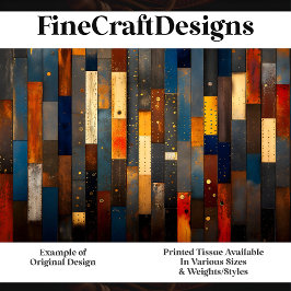 Houten planken met metalen accenten H5 Decoupage Tissuepapier