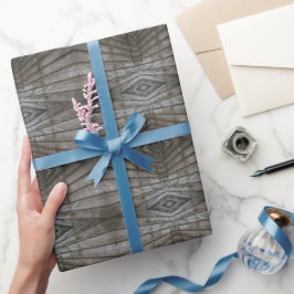 Houten Planken met Overlapping Perspectief Zuidwes Cadeaupapier