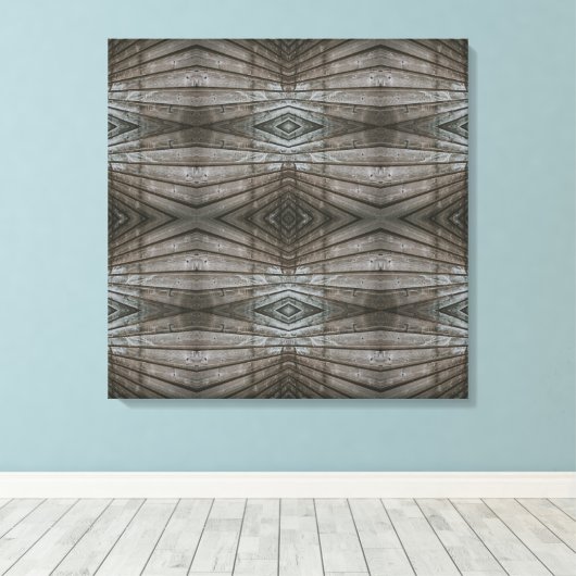 Houten Planken met Overlapping Perspectief Zuidwes Canvas Afdruk (Insitu (Houten vloer))
