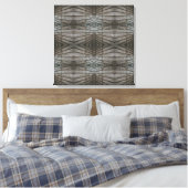 Houten Planken met Overlapping Perspectief Zuidwes Canvas Afdruk (Insitu (Slaapkamer))
