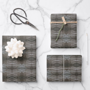 Houten Planken met Overlapping Perspectief Zuidwes Inpakpapier Vel