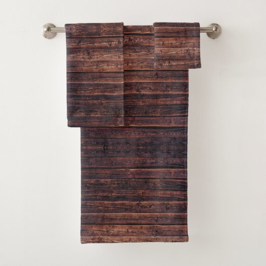 Houten Planken Met Structuurdetails Close-up Foto Bad Handdoek (Insitu)