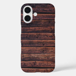 Houten Planken Met Structuurdetails Close-up Foto iPhone 16 Hoesje