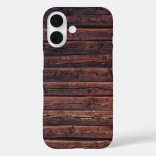Houten Planken Met Structuurdetails Close-up Foto iPhone 16 Hoesje