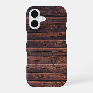 Houten Planken Met Structuurdetails Close-up Foto iPhone 16 Hoesje