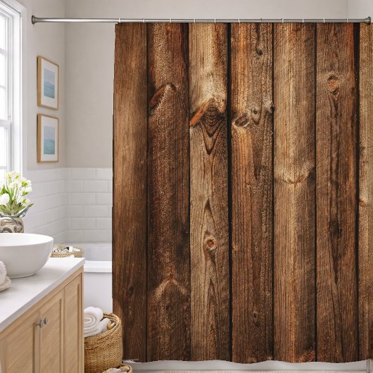 Houten Planken Platen Douchegordijn