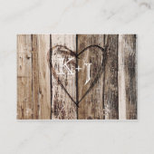 Houten Planken Rustiek Land Bruiloft Plaats Kaarte Plaatskaartje (Achterkant)