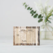 Houten Planken Rustiek Land Bruiloft Plaats Kaarte Plaatskaartje (Staand voorkant)