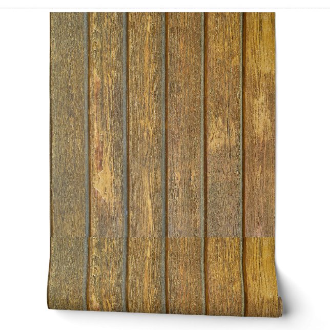 HOUTEN PLANKEN RUSTIEKE CABINE WALLPAPER BEHANG (Afrollen)