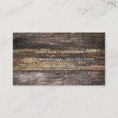 Houten planken | Rustisch Visitekaartje (Achterkant)