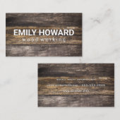 Houten planken | Rustisch Visitekaartje (Voorkant / Achterkant)
