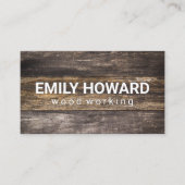 Houten planken | Rustisch Visitekaartje (Voorkant)