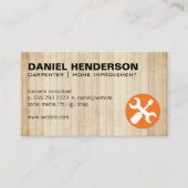 Houten Planken | Sleutel Schroevendraaier Gereedsc Visitekaartje (Voorkant)