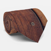 houten planken stropdas (Opgerold)