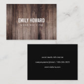 Houten Planken Visitekaartje (Voorkant / Achterkant)