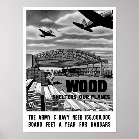 Houten planken voor onze planten — WWII Poster (Voorkant)