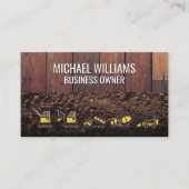 Houten planken vuil | Bouwvoertuigen Visitekaartje (Voorkant)