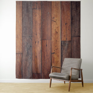 houten planken wandkleed