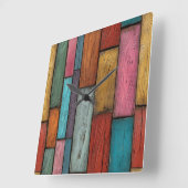 Houten Planken Wandklok (Hoek)