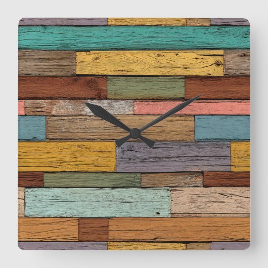 Houten Planken Wandklok (Voorkant)