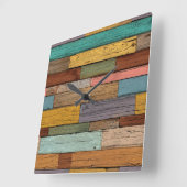 Houten Planken Wandklok (Hoek)