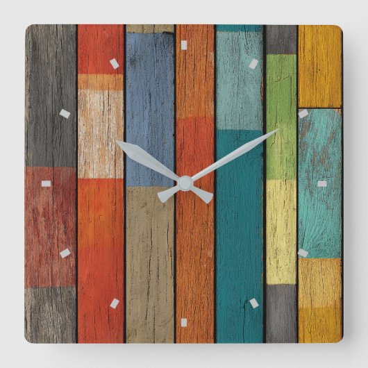 Houten Planken Wandklok (Voorkant)