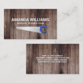 Houten Planken | Zaag Visitekaartje (Voorkant / Achterkant)